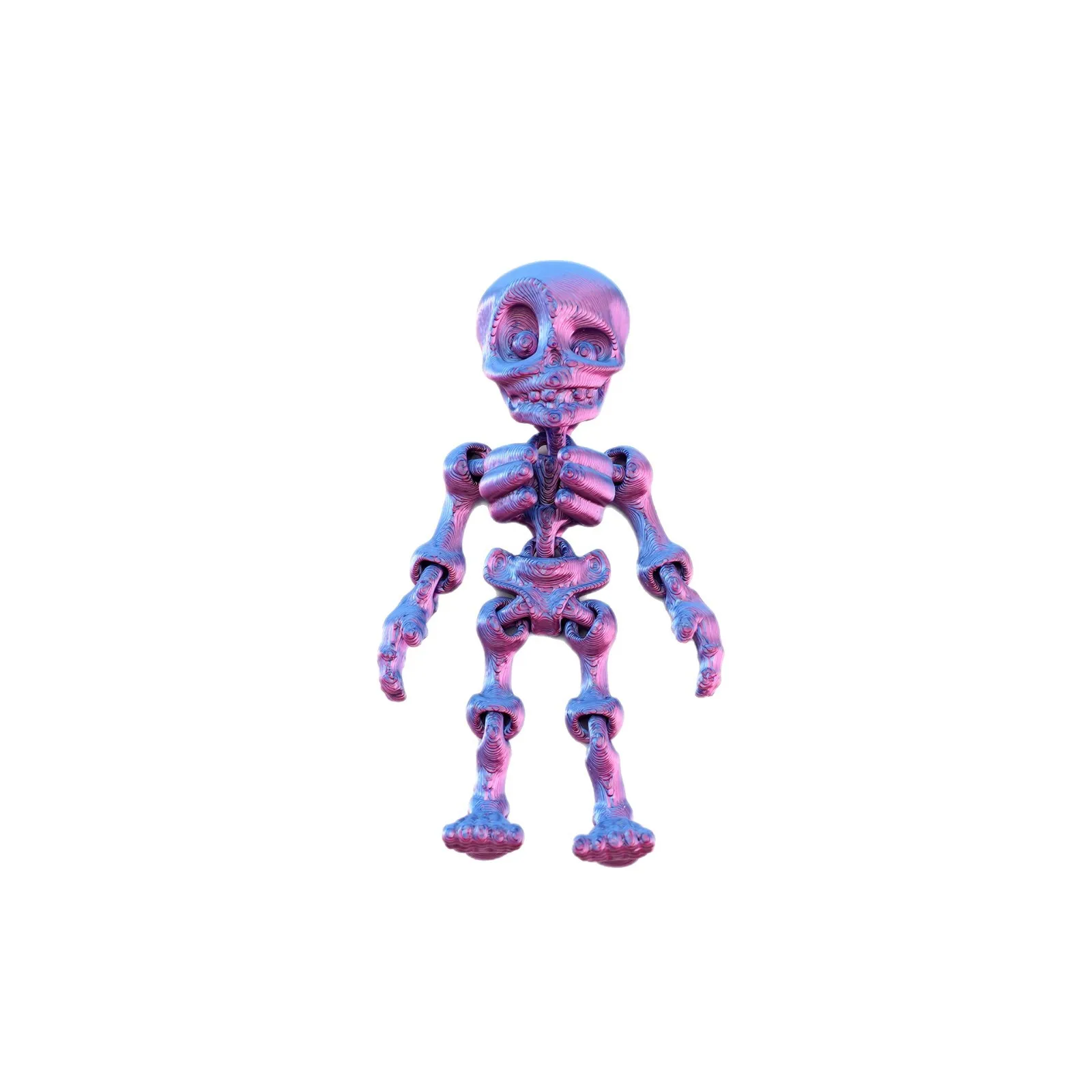 3D Printed Skull Skeleton Figurines Movable Joints Creative Collection Desktop Decor Ornaments Halloween Gifts for Decor Crafts