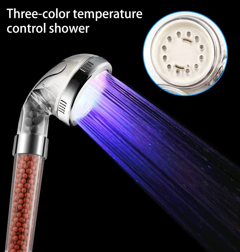 LEDTemperatureSPA3ColorLightControlHighPressureRainfallShower