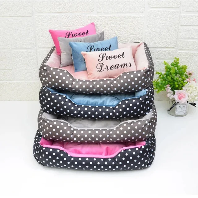 Dog Bed Plush Large Dogs Warm Bedding for Winter Fluffy Accessories Small Breeds Kennel Medium Sofa Pet Supplies Cats Mat Beds 6