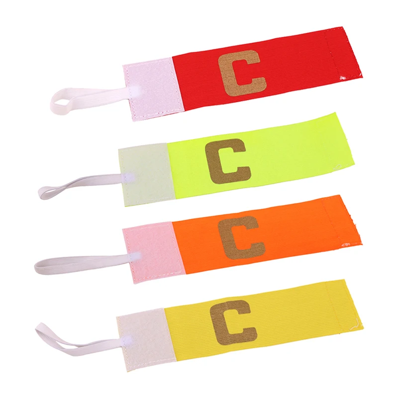 1 Pcs Kids Football Match Captain C Word Mark Armband Paste Team Leader C Word Nylon Adjustable Anti Slip Tape For Children