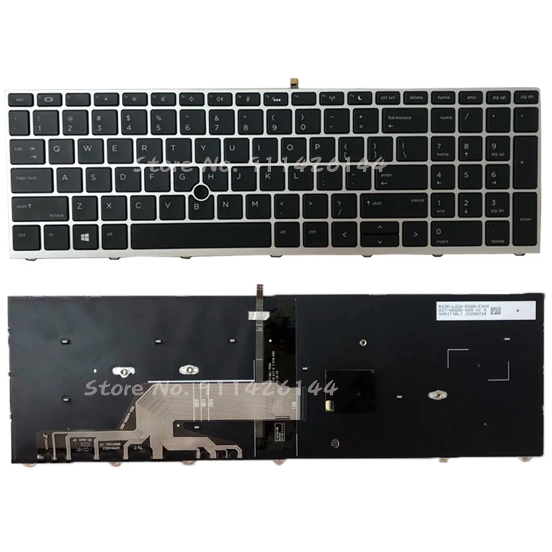 

New US Backlit Trackpoint Keyboard For HP Probook 650 G5 650 G4 L51009 L62786-001 English laptop Backlight Keyboards PC Parts