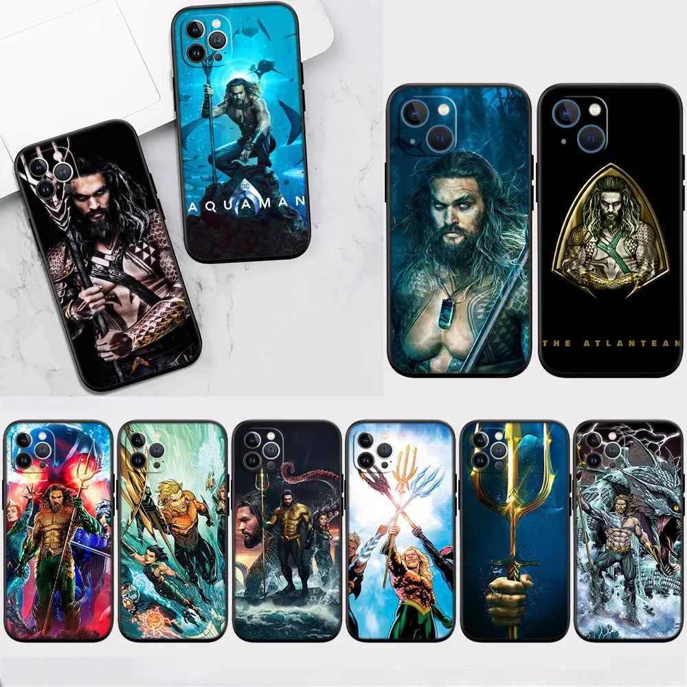 Custodia Morbida In Silicone Rt5 Aquaman Per Iphone 15 14 13 12 11 Pro Max Mini Plus