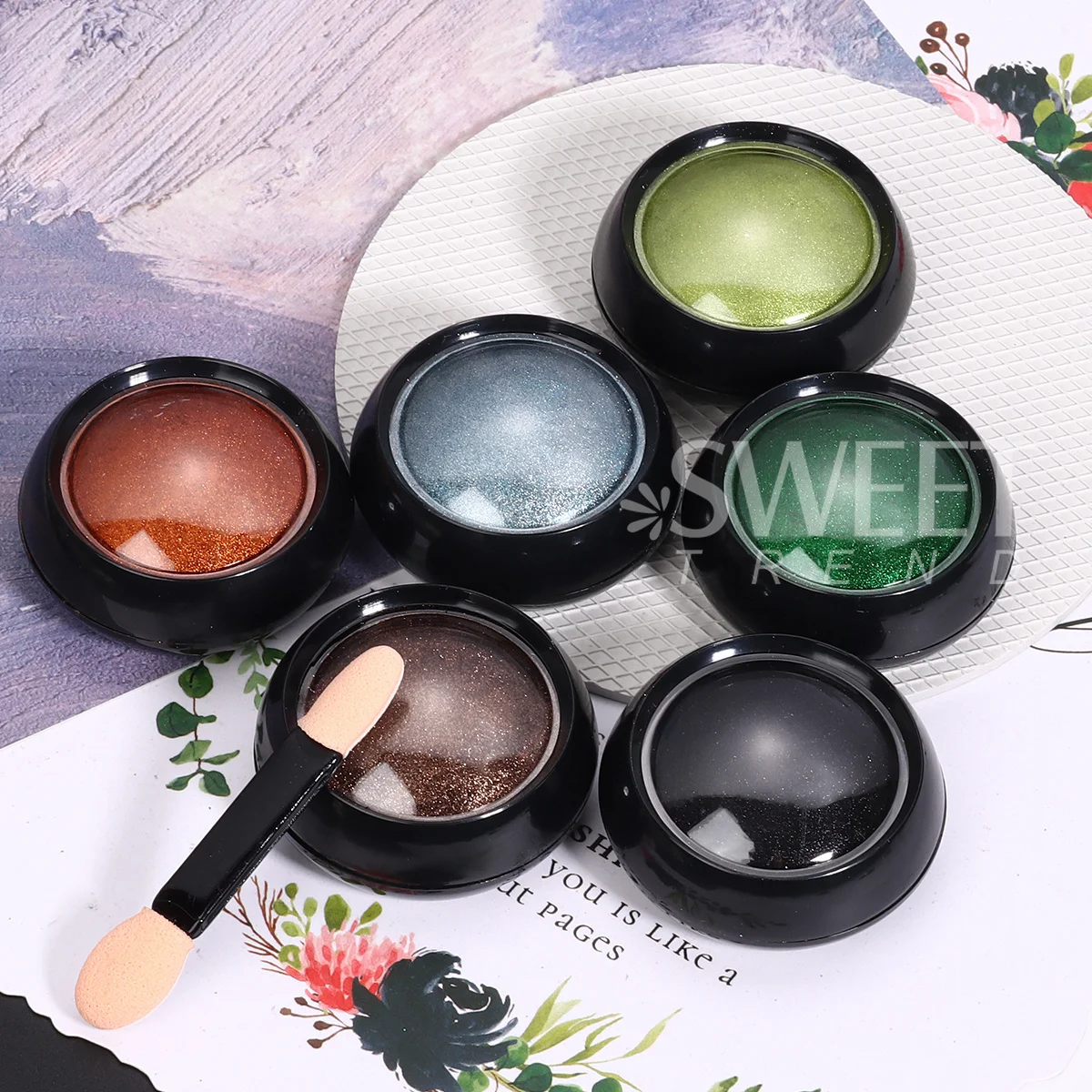 6pcs Metallic Pigment Nail Glitter Powder Magic Mirror Y2K Gold Silver Red Nail Decoration Flash Chrome Dust Manicure Accessory