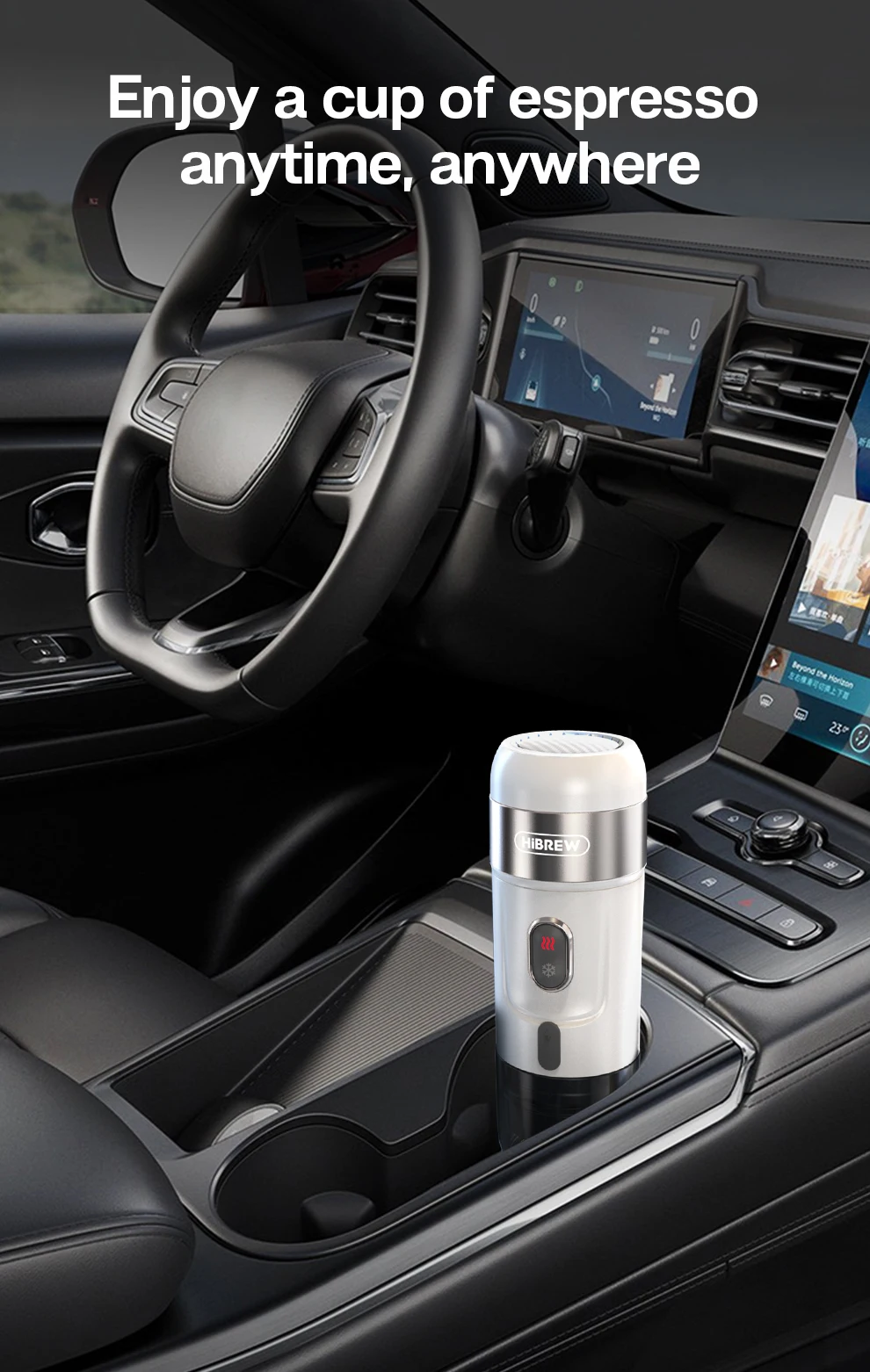 HiBREW H4A Portable Coffee Machine for Car & Home