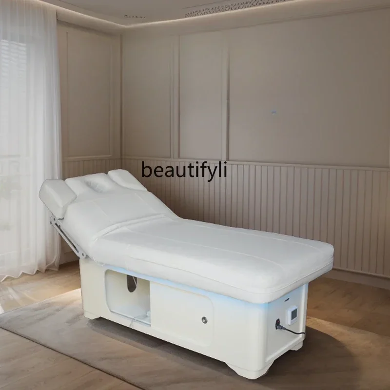 Electric Beauty Bed Beauty Salon Massage Massage Couch Multifunctional Lifting Electric Solid Wood multifunctional tepidity therapy bed spine cervical spine lumbar jade electric massage massage couch