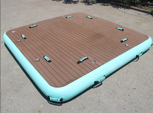 Drop Stitch Pad Floating Swim Platform, Air Raft Yacht, Jet Ski Dock, Inflatable Platform