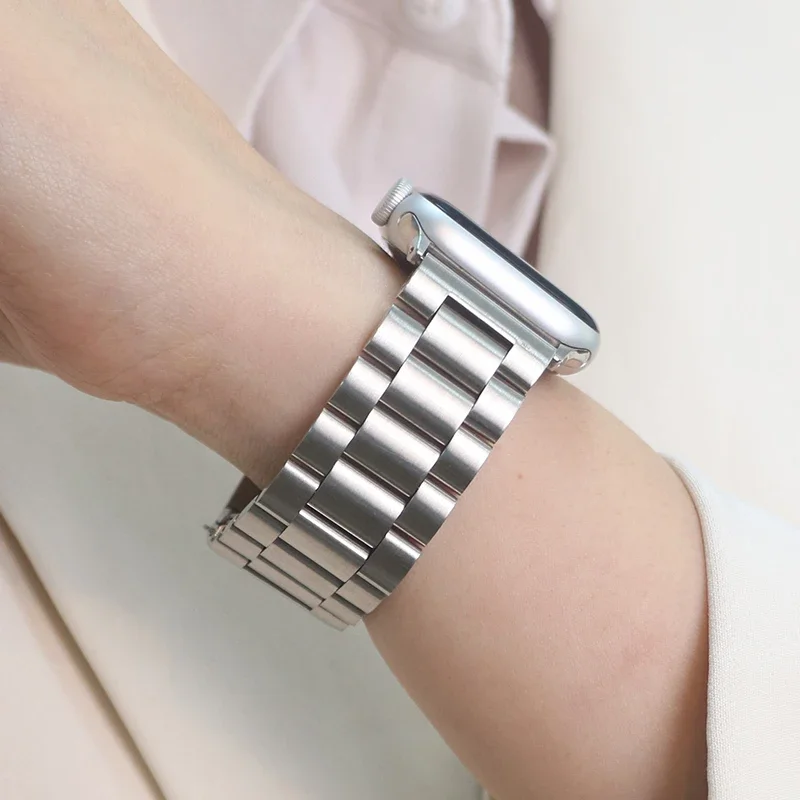 Sleek Stainless Steel Watch Strap - Premium Metal Band