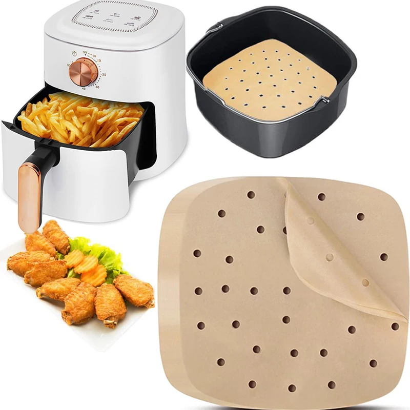Grande Friggitrice Ad Aria Fodera In Carta Usa E Getta 23/20/16Cm Antiaderente Airfryer Pergamena Carta Da Forno Speciale Xxl Per Cestello Da Cucina 3