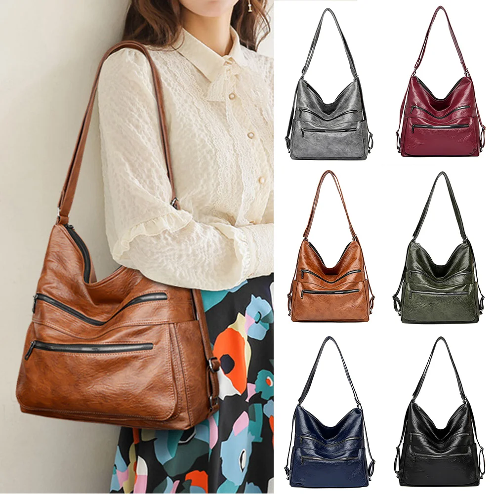 

Large Women Shoulder Bag Pu Leather Crossbody Bag Luxury Ladies Messenger Bag Quality Top-handle Handbag Female Tote Bag Purse