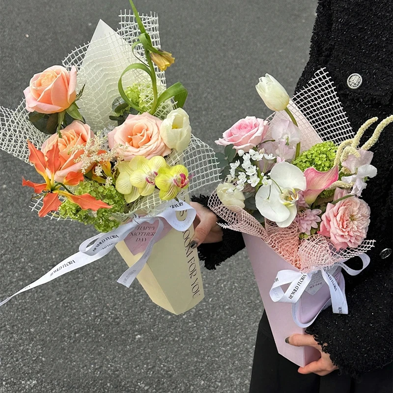 ورق تغليف زهور مصنوع يدويًا ، صندوق هدايا ، كيس تعبئة باقة ، مواد تغليف ورق زهور ، تخرج ، لوازم حفل زفاف