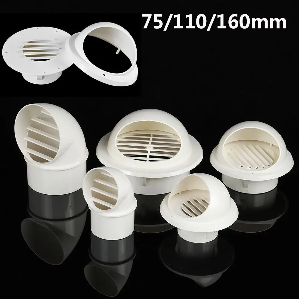 PVC Wall Ceiling Air Vent Ducting Ventilation Exhaust Grille Cover Home Tube Outlet Vent Cap air vent grille cover