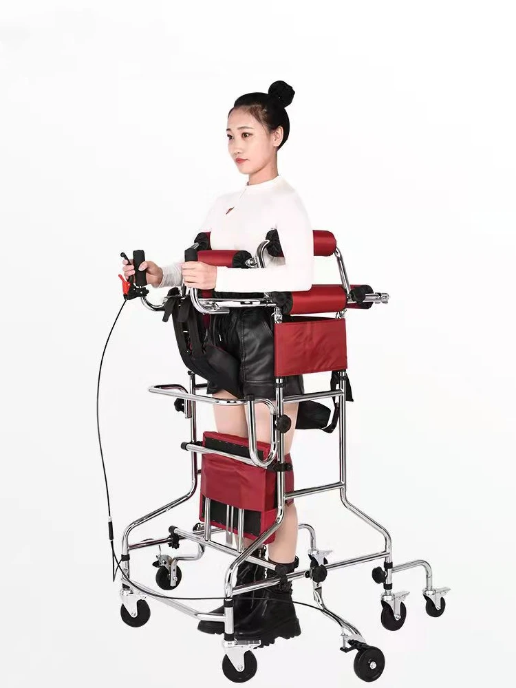 

Household Medical Elderly Stroke Hemiplegia Walker Assist Walking Rehabilitation Device Lower Limb Walking Standing Frame Shelf