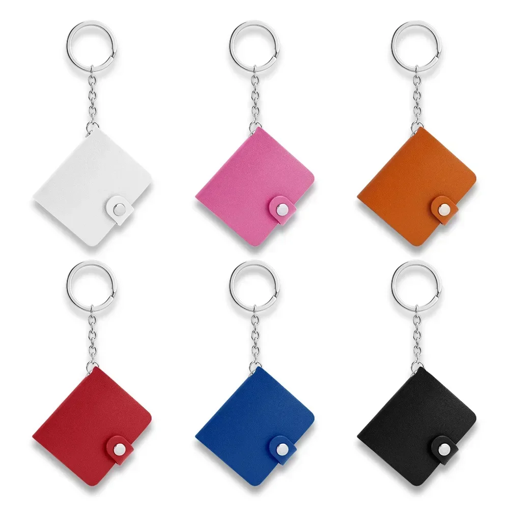 Commemorative Gifts Album Luxury Leather Active Spring Chain Keychain Color Print Photo Storage Personalized DIY Wallet Pendant