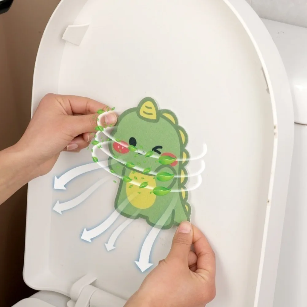 Animal Pattern Flower Fragrant Toilet Sticker Self-adhesive Remove Odor Fresh Air Suitable for Bathroom Kitchen Wardrobe