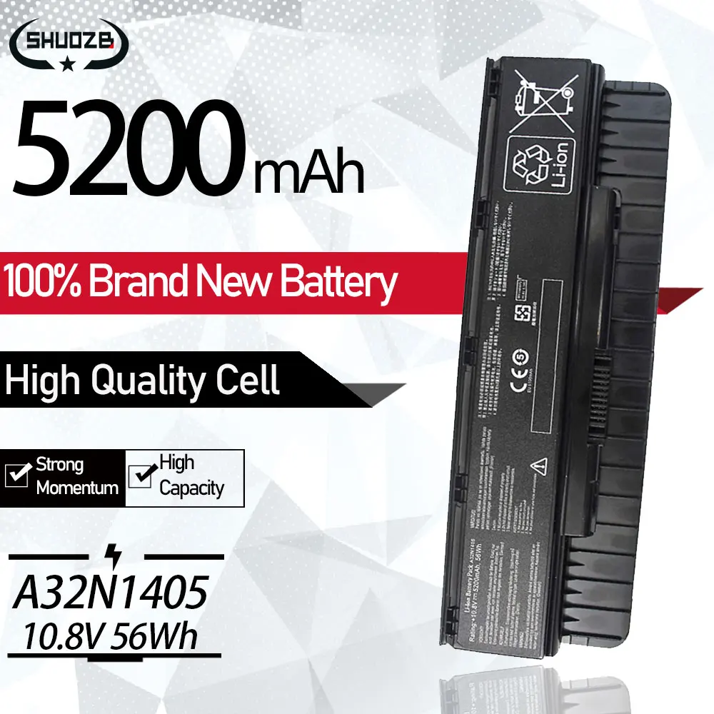 

A32N1405 Laptop Battery For Asus G551 G551J G551JK G551M G551JM G58 G771 G771J G771JK N551J N551JW G58JM N551 N751 N551Z N551ZU