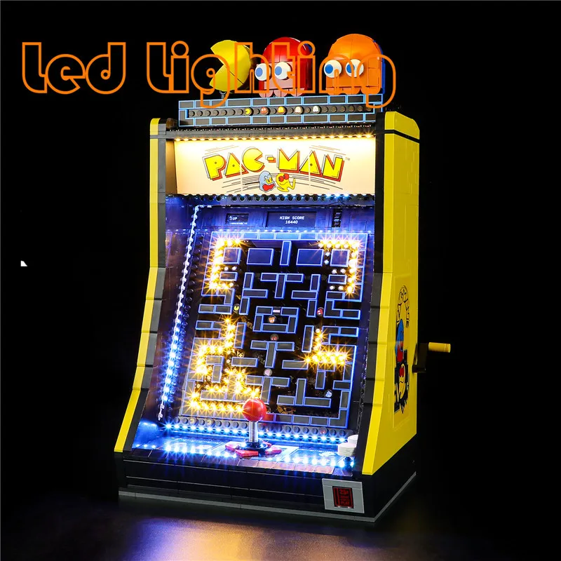 10323 팩맨 아케이드 머신 크리에이터 전문가용 게임 조명 세트, 빌딩 블록 미포함 (LED 조명 키트만 포함)