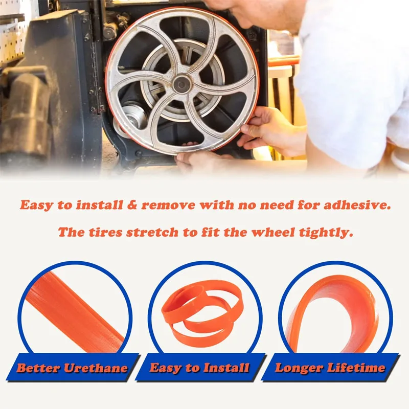 Urethane Band Saw Tires Replace for 14 Inch Delta 905145 Craftsman 3AD92501 Band Saw Including Jet Grizzly & Powermatic band saw tires