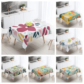Morandi Grey Abstract Tablecloth Nordic-style Machine Washable Tablecloth Coffee Table Dining Table Dual-use Home Decor 1