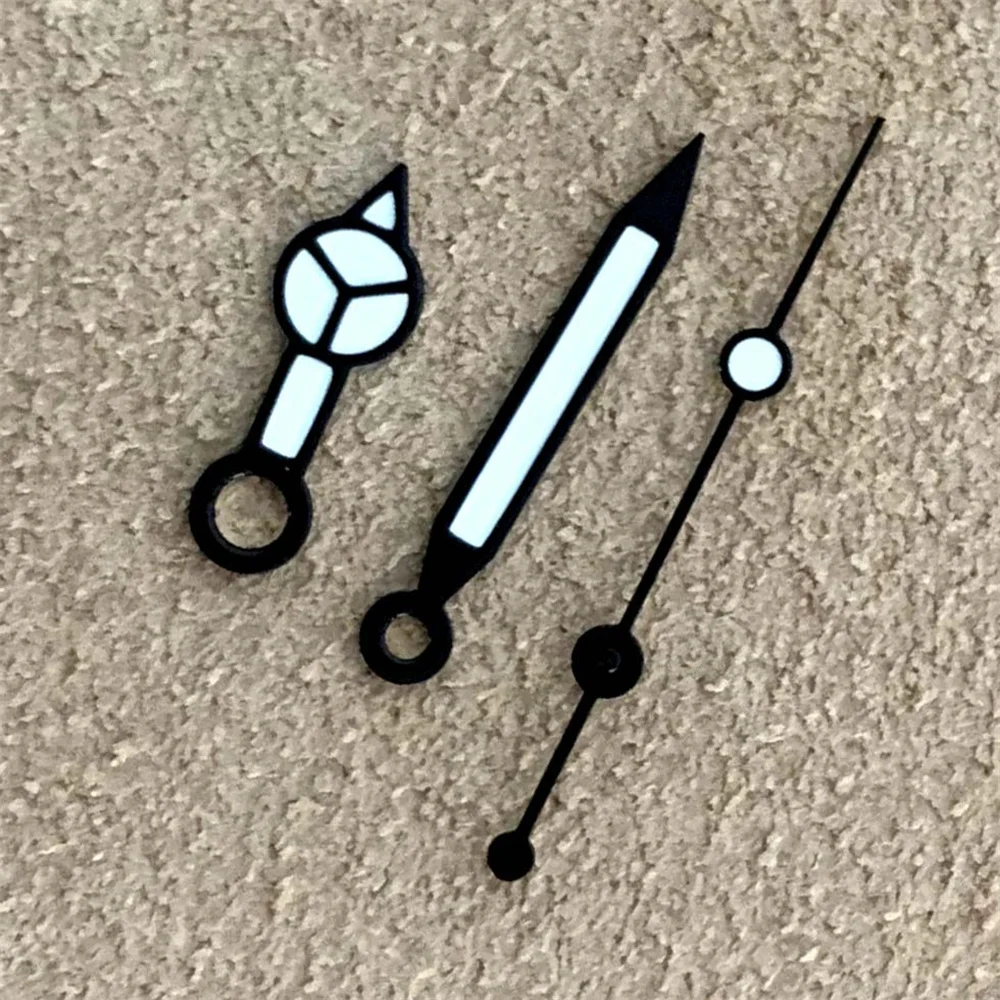 NH35 Watch Hands 7.5mm*12mm*12.5mm For NH35A NH36 Movement Watch Pointer Needle Green Lume Black Accessories