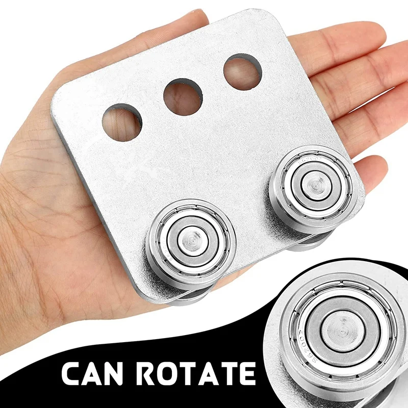 4 Pcs 4 Wheel Trolley Assembly Roller Trolley Stable Welded Channel Roller For 1-5/8Inch Wide Strut Channel