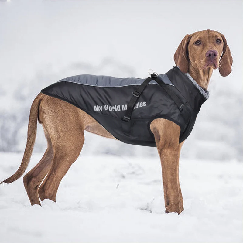 Winter Dog Coat Waterproof Reflective Big Dog Jacket Warm Dog Clothes Pet Clothing Suitable for