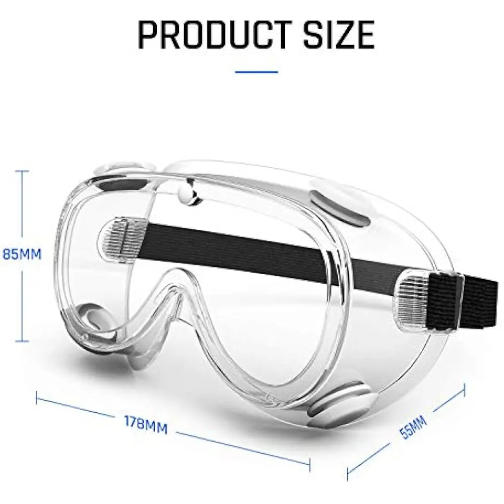 Waterproof Anti-Fog Protective Safety Goggles for Dust and Wind Protection