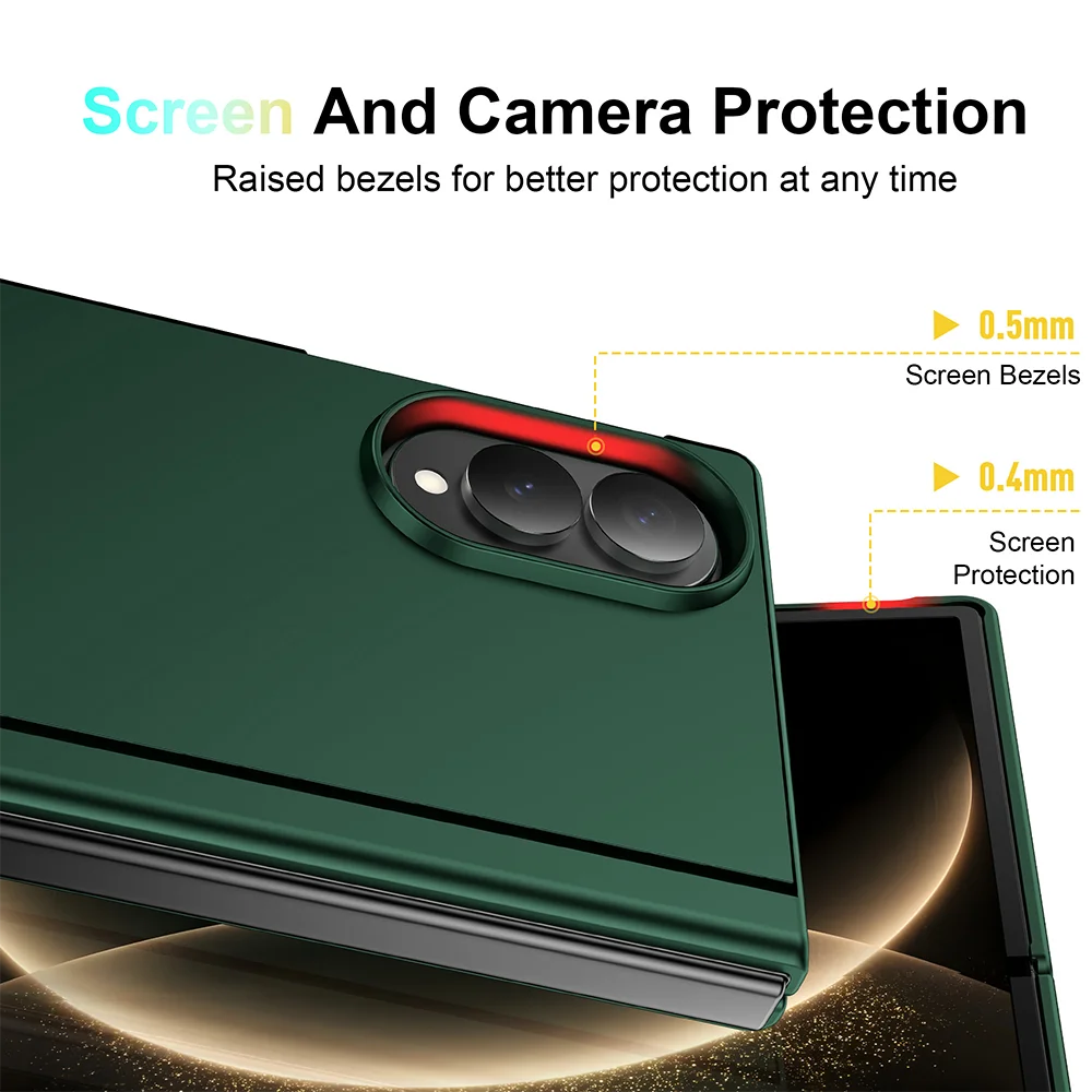 Shockproof Matte Folding Phone Case Cover with Hard PC Bracket