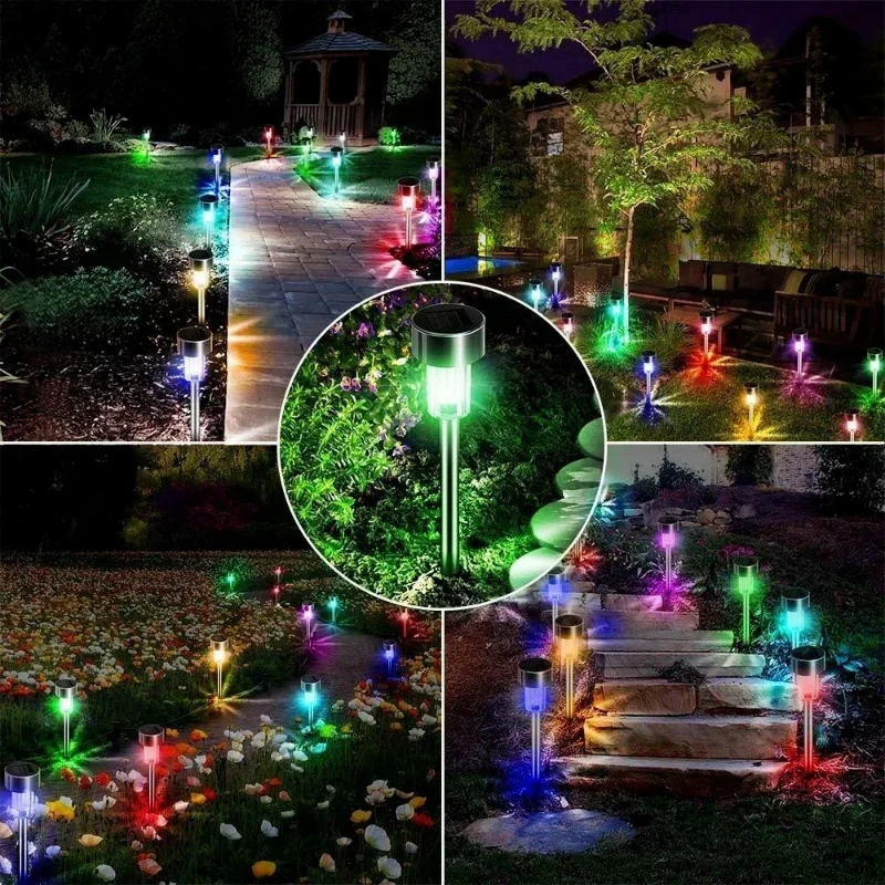 1/2/4Pcs Outdoor Solar Lights Garden Lamp Solar Powered Waterproof Landscape Path LED Light For Yard Backyard Lawn Patio Decora