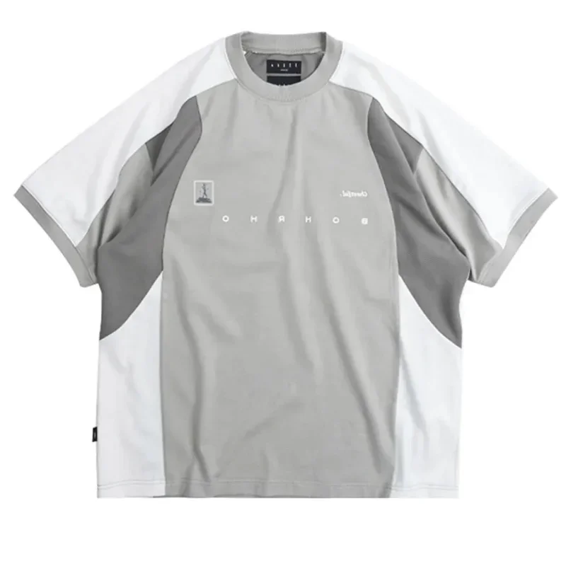 KENAIJING Men's Patchwork Short Sleeve T-Shirt – Japanese Style Lightweight Casual Summer Shirt - View #3
