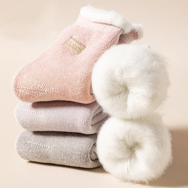 

Winter Warm Fluffy Bed Socks Women's Soft Elastic Coral Velvet Socks Indoor Floor Mink Fur Thicken Ladies Towel Socks