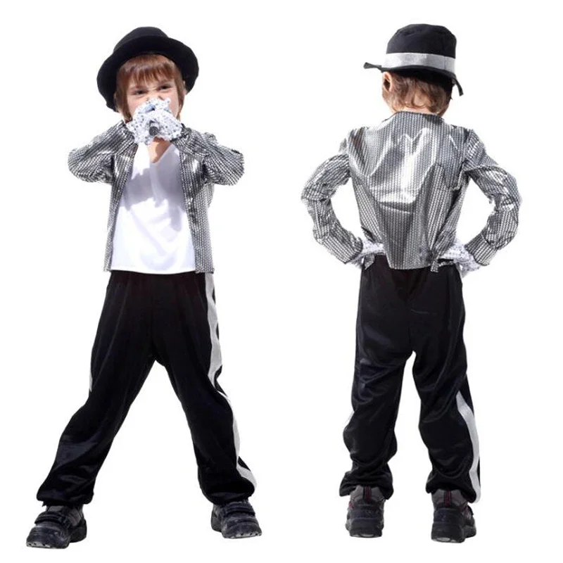 Masquerade Billie Jean Superstar Stage Costumes Kids Boys Michael Jackson Cosplay Costume Festa Di Compleanno Performance