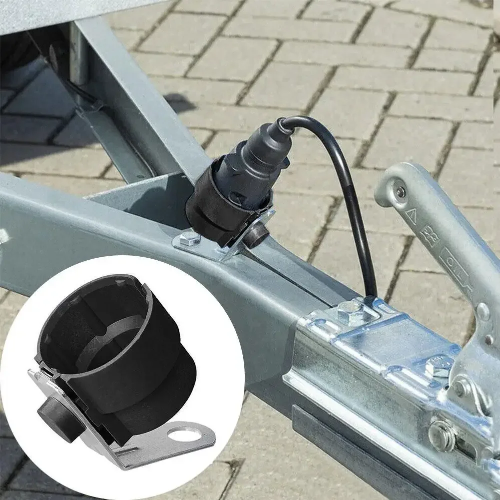 Parking Cover Trailer Plug Holder Connector Fixer Bracket For 7 And 13 Pin Plugs For Truck Accessories