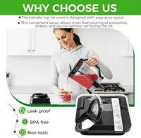 Couvercle supérieur de mélangeur de remplacement pour pichet Ninja 72 OZ, nouveau modèle BL610 BL710WM BN701 BN750 BN751 BN800 CO610B CT610 DB751A BL910BRN 3