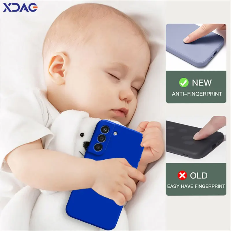 Square Liquid Silicone Phone Case for Samsung Galaxy S21 FE Plus