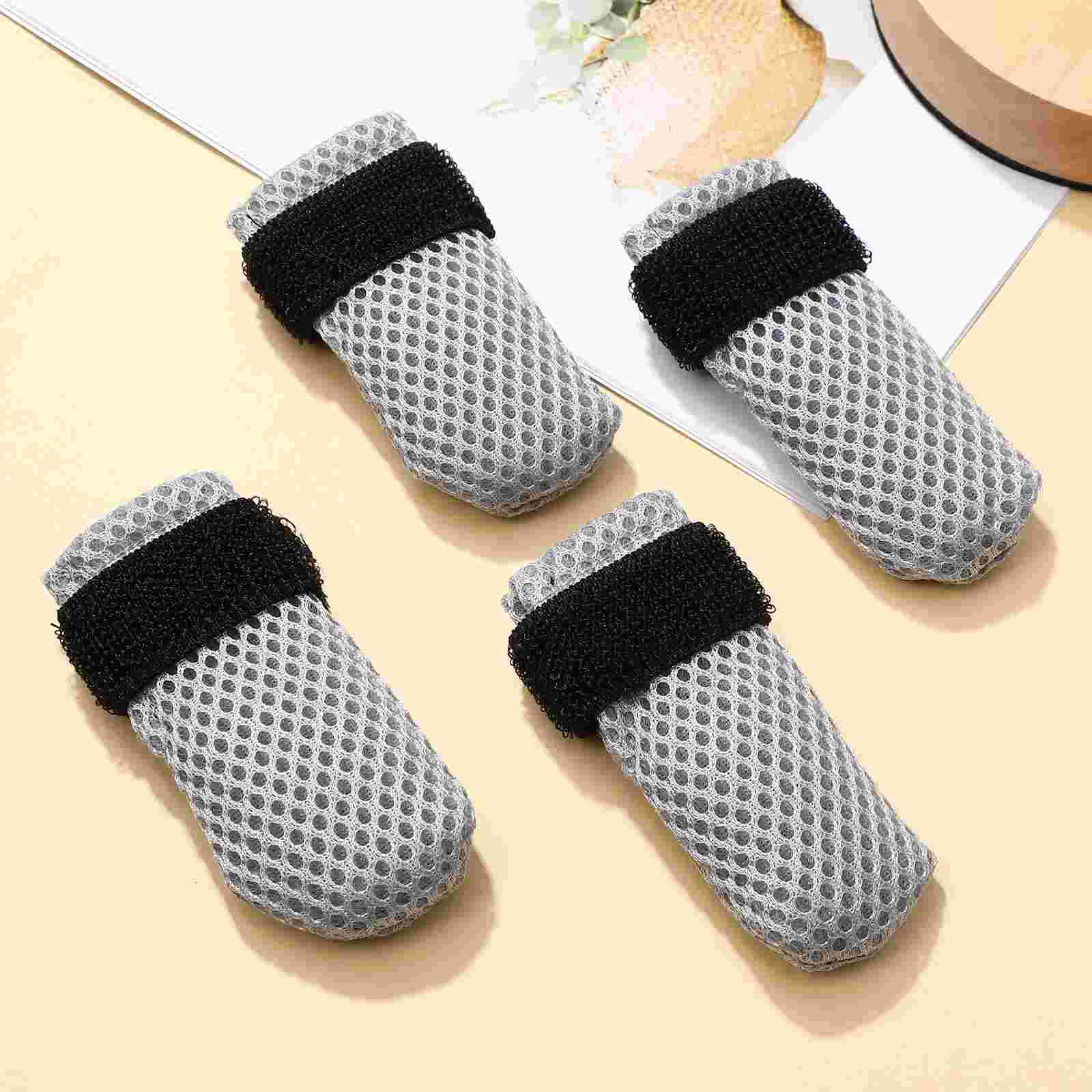 Cat Foot Covers 4 Pcs Anti-Scratch Kitten Paw Sleeves Boots Shoes Socks Claw Caps