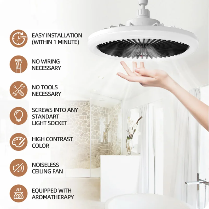 Modern Small Ceiling Fan Light 5
