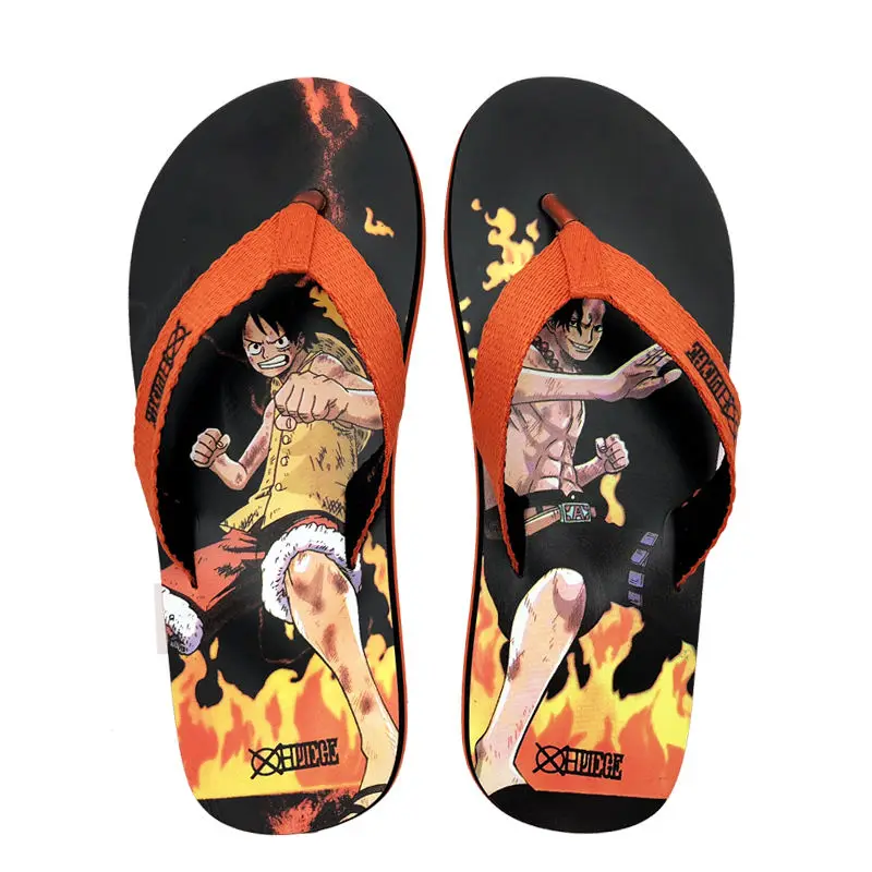 One Piece Zoro Anime Flip Flops Sandals men's fashion personality student  beach men's and women's couple sandals anti slip - AliExpress