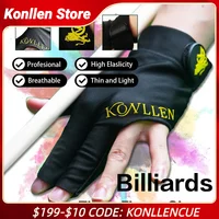 KONLLEN Billiard gloves with Left/Right Hand Fingerless Gloves Snooker Pool Cue/Carom Gloves Durable for Billiards Accessories