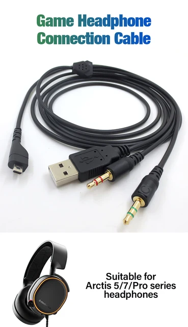 2m Replacement Headphone Sound Cable for SteelSeries Arctis