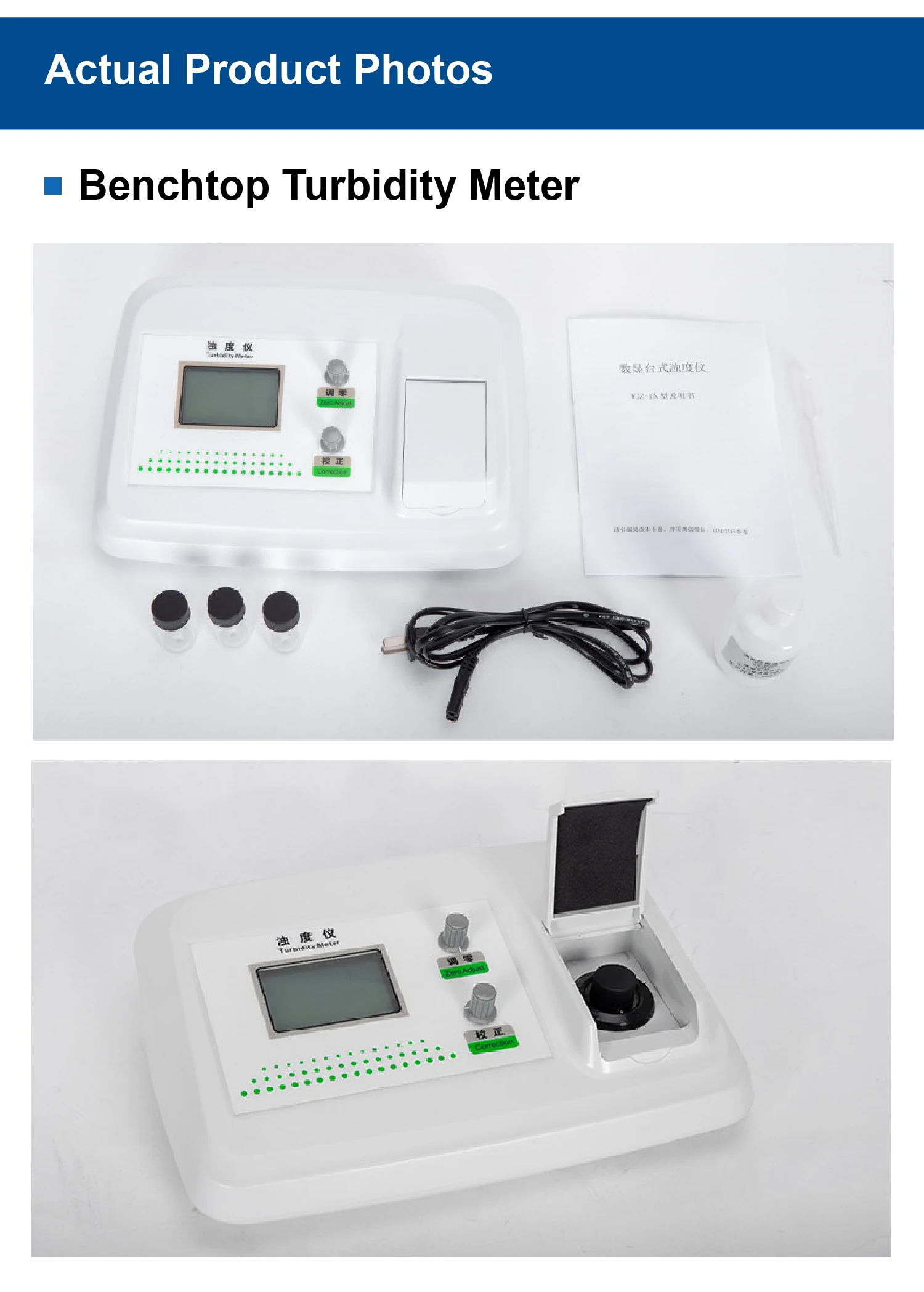 WGZ Benchtop Turbidity Meter Portable Turbidimeter 90° Scattered Light LCD Digit