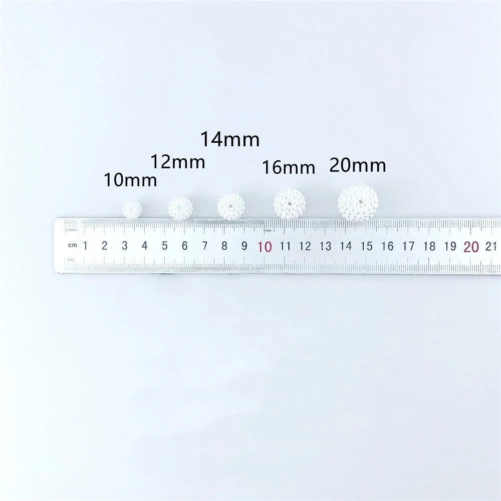 Double hole pure white ABS pearl 10-20mm handmade bayberry ball jewelry beaded necklace accessories beaded trim plastic beads