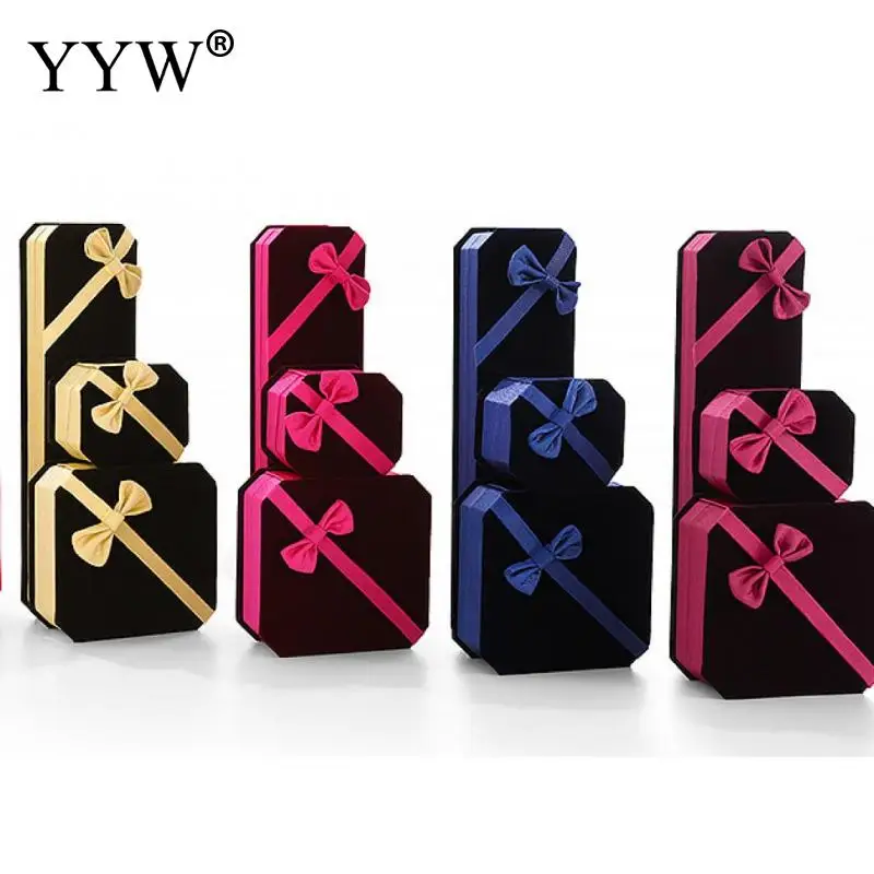 12PCs/Lot Velvet Jewelry Box Portable Flannel Travel Jewelry Storage Organizer Box Rings Earrings Necklace Display Jewelry Box