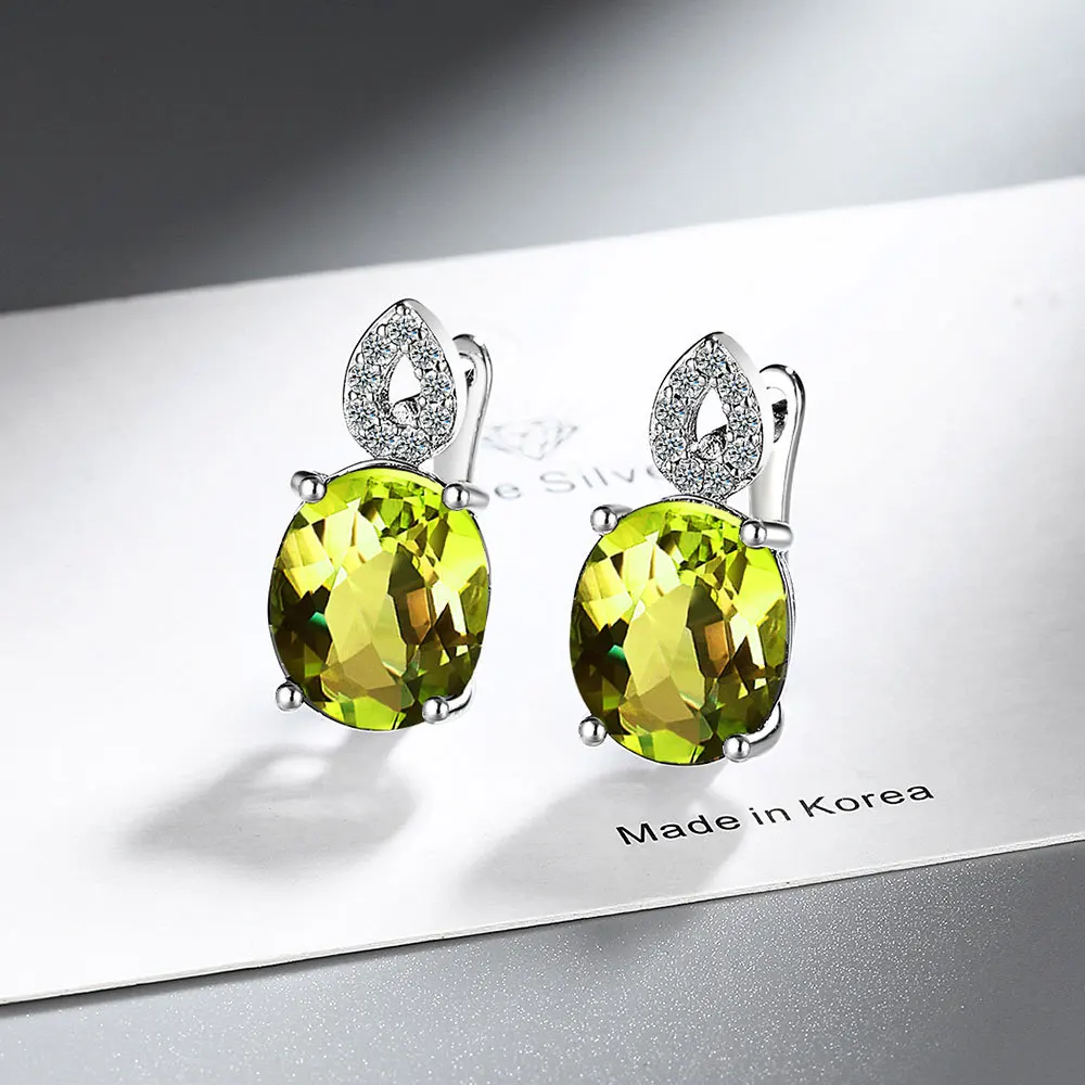 Shiny Zircon Egg-Shaped Earrings for Women - Product Details