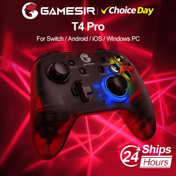 GameSir T4 Pro 블루투스 게임 컨트롤러, 2.4G 무선 게임 패드, 닌텐도 스위치, 애플 아케이드, MFi 게임, 안드로이드 폰에 적용 상품 이미지