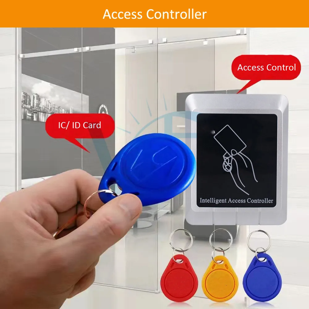Intelligent Access Controller Support 2000 Users IC ID Card Keyfobs Management Cards Keychain Waterproof ABS Door Opener