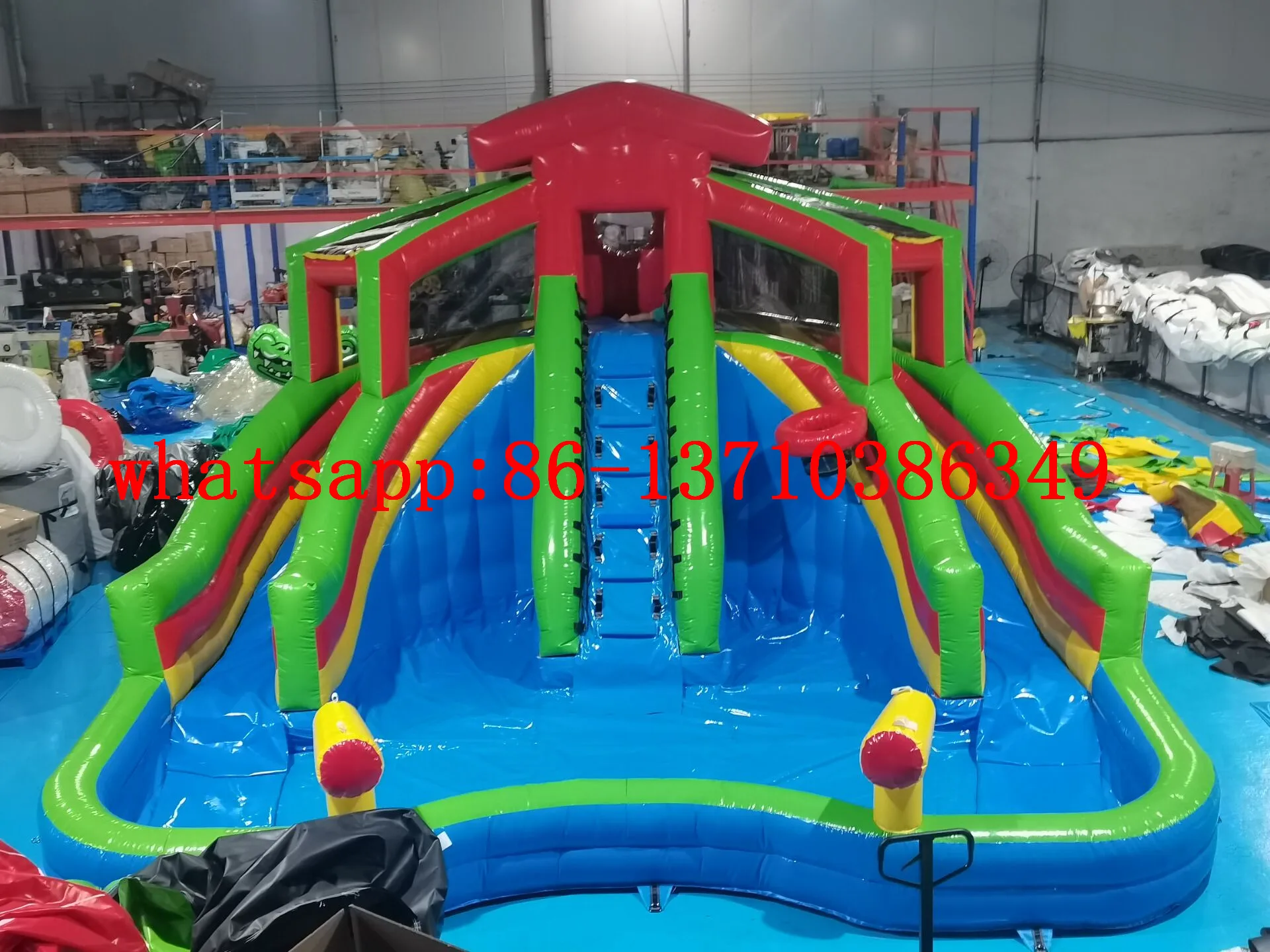 

Commercial hot sale rental kids inflatable pool slide castle