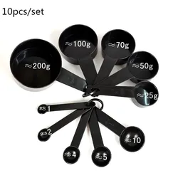 Set of Stainless Steel Kitchen Measuring Spoons and Cups (1set)