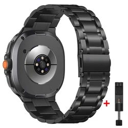 Premium Stainless Steel Strap - Classic Metal Bracelet Replacement Band - Watch8 40 - 44 - 46mm (Style2 Black)