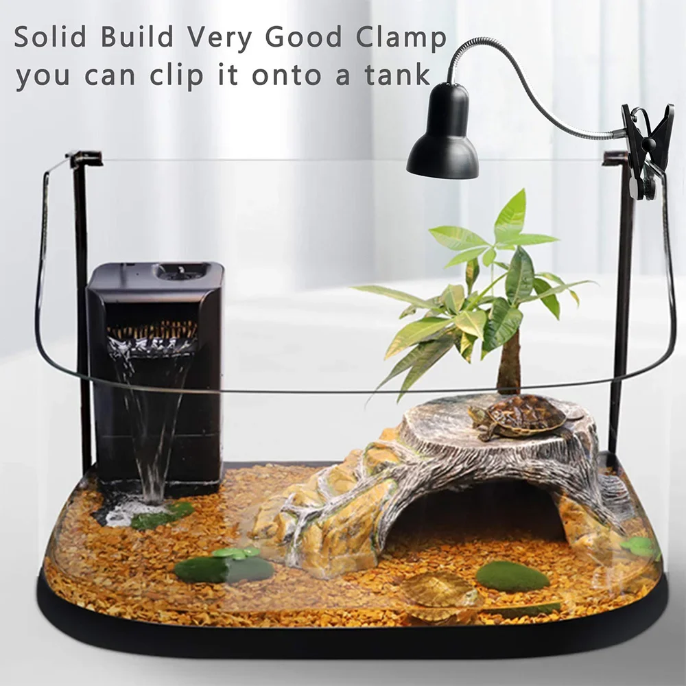 UVA+UVB Pet Reptile Lamp Clip-On Bulb Lamps Ceramic Stand E27 Reptiles Turtle Lizard Calcium Supplement Lamps Accessories EU/US 6