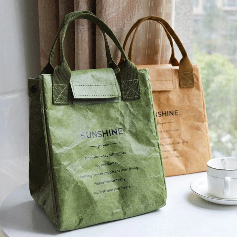 Lunch Bag Lunch Bag Waterproof Insulation Bag Lengthen and Thicken Aluminum Foil Japanese Handbag for Office Worker Student